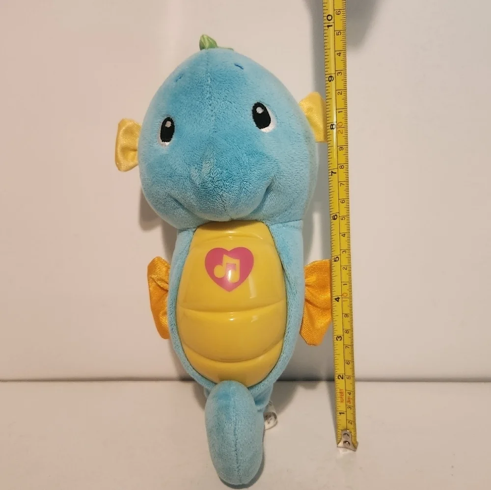 10” Fisher Price Soothe and Glow Seahorse Baby Lullaby Plush Stuffed Ani…